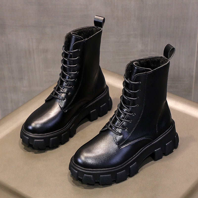 Funki Findz | Boots | Women's Lace-up Chunky Combat Boots