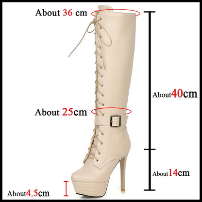 Funki Findz | Boots | Women's Knee-High Chic High Stiletto Boot