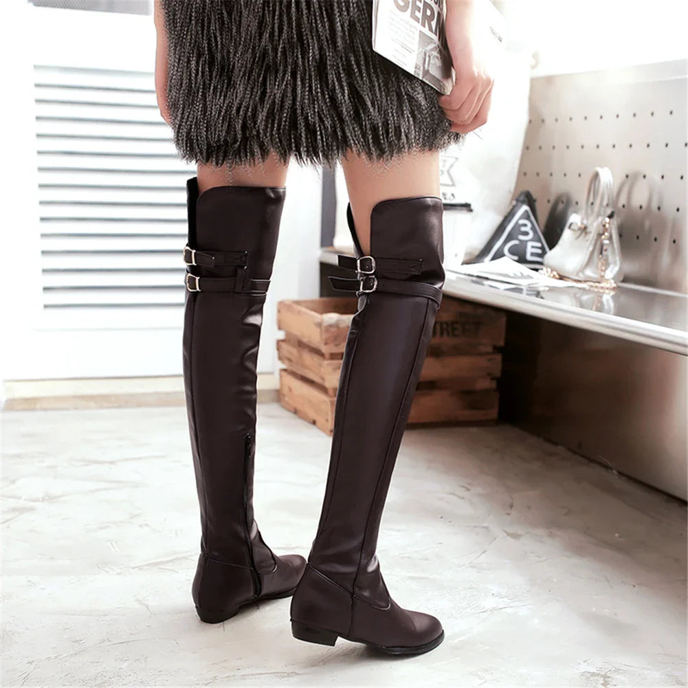 Funki Findz | Boots | Women's Over-The-Knee-High Flat Boots