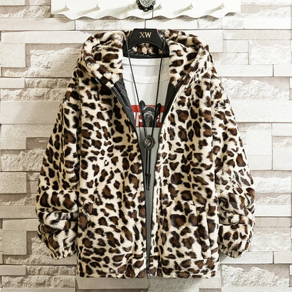 Funki Findz | Jackets | Women's Leopard Print Zip Hoodie Jacket