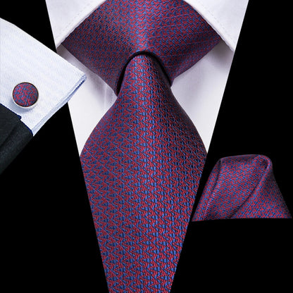Funki Findz | Neckties | Men's Purple Silk Wedding 3Pcs Tie Set