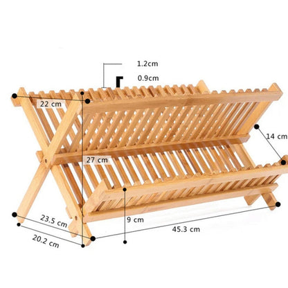 Funki Findz | Dish Racks | Bamboo Foldable Dish Drying Drainer
