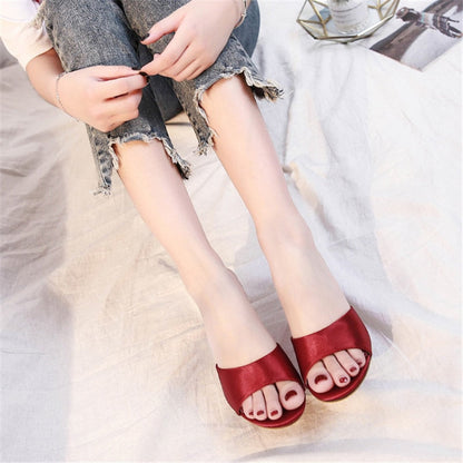 Funki Findz | Shoes | Women's Low Heeled Bridal Satin Slides