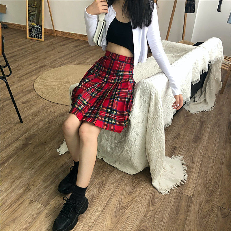 Funki Findz | Skirts | Women's High Waist Punk Pleated Skirt