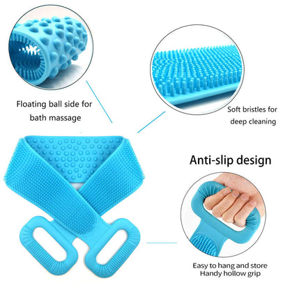 Funki Buys | Back Scrubber | Travel Size Shower Body Scrubber Belt