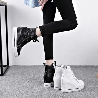 Funki Findz | Boots | Women's Canvas High Rise Ankle Sneaker