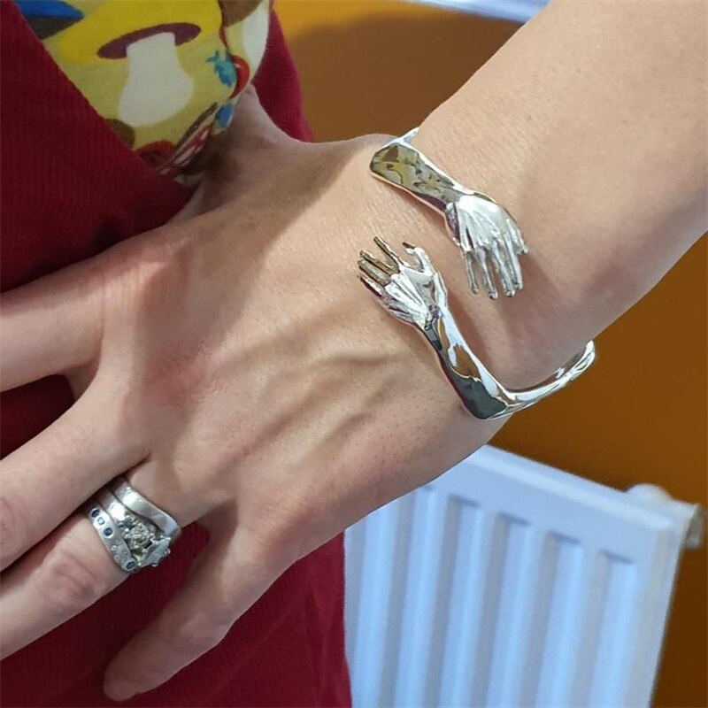 Funki Findz | Bracelets | Women's Hand Hug Open Cuff Bangle