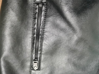 Funki Findz | Jackets | Men's Faux Leather Thin Bomber Jacket