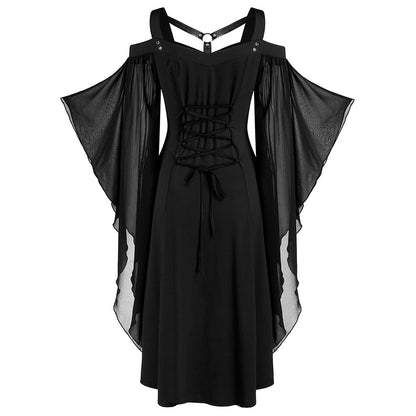 Funki Findz | Dresses | Women's Gothic Leather Strap Dress