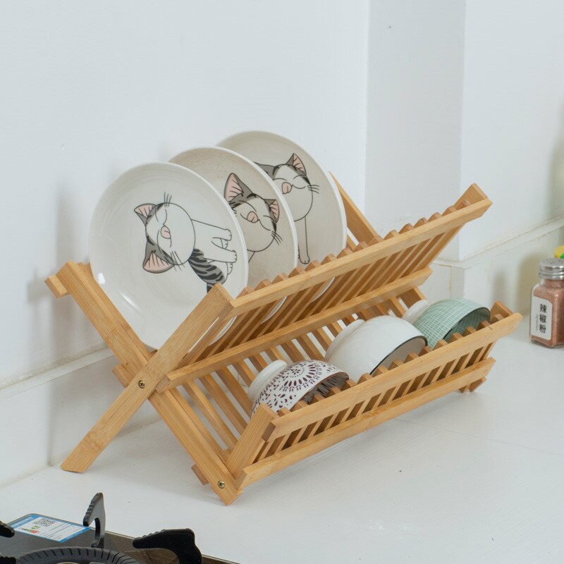 Funki Findz | Dish Racks | Bamboo Foldable Dish Drying Drainer