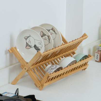 Funki Findz | Dish Racks | Bamboo Foldable Dish Drying Drainer