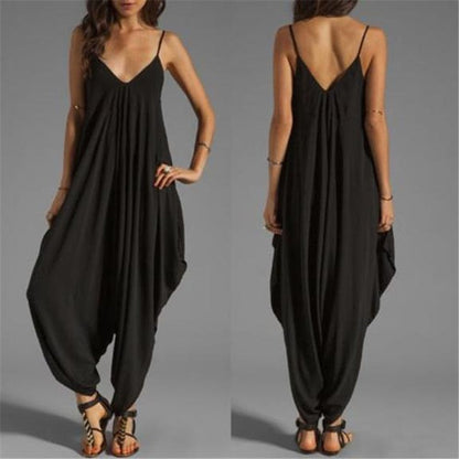 Funki Findz | Pants | Women's Elegant Loose Fit Strappy Romper