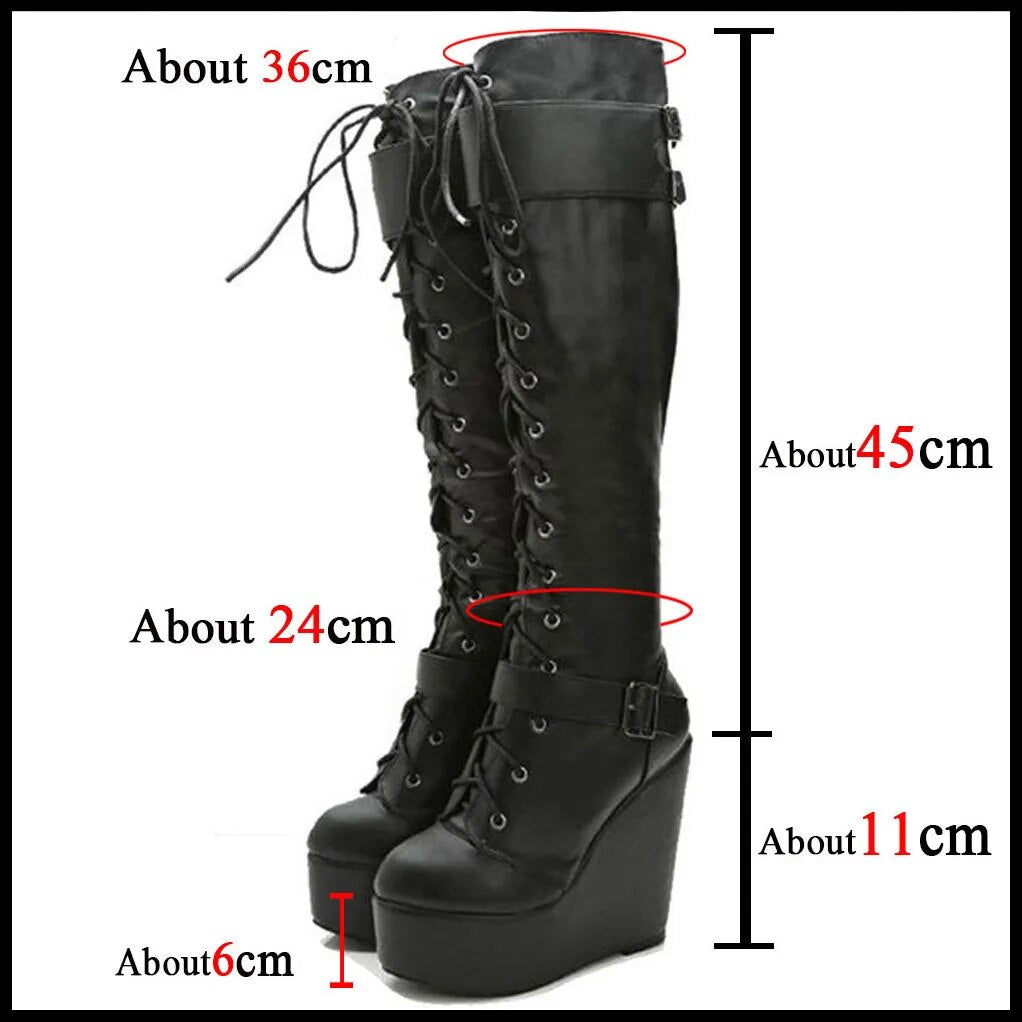 Funki Findz | Boots | Women's High Luxury Gothic Platform Boots
