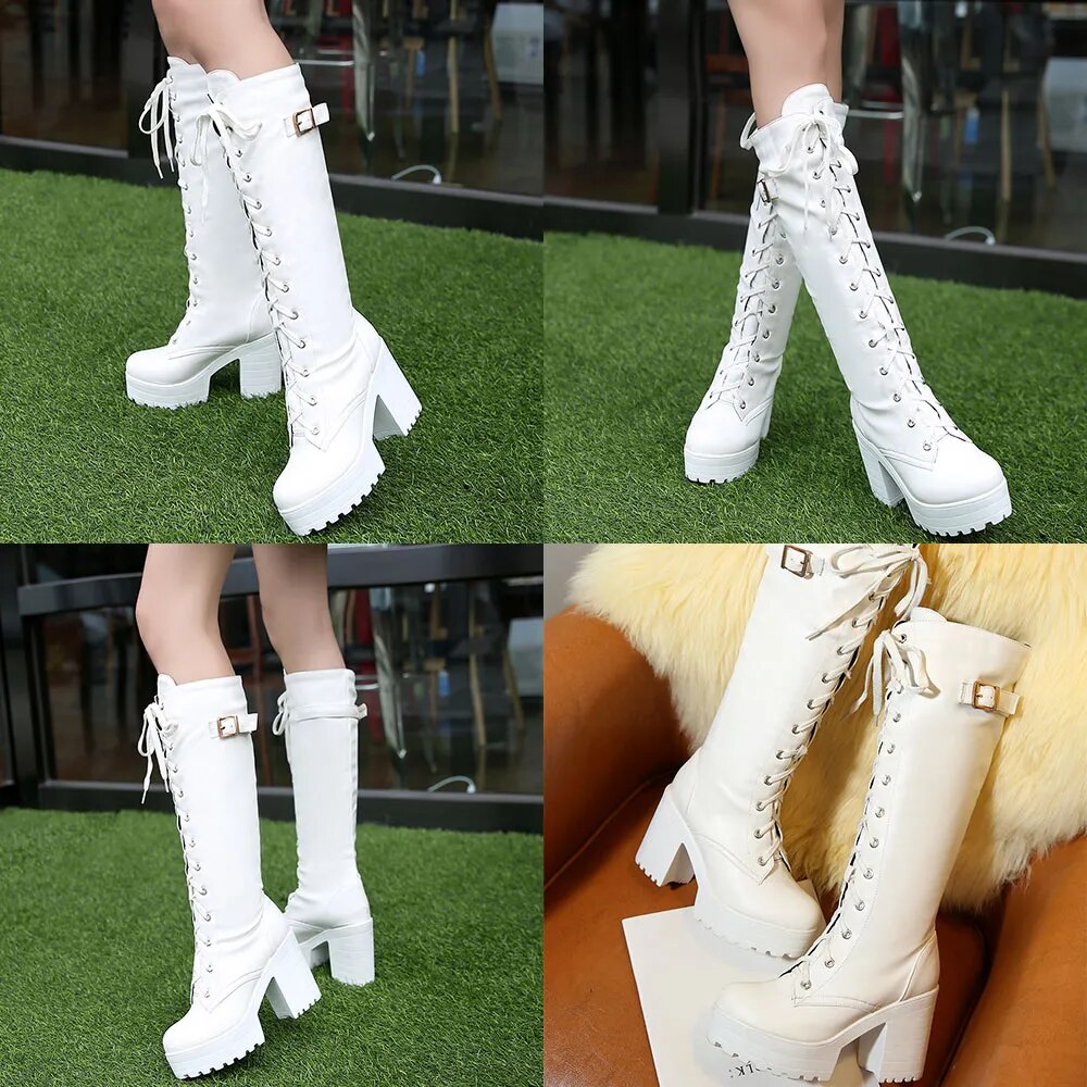 Funki Findz | Boots | Women's High Luxury Gothic Platform Boots