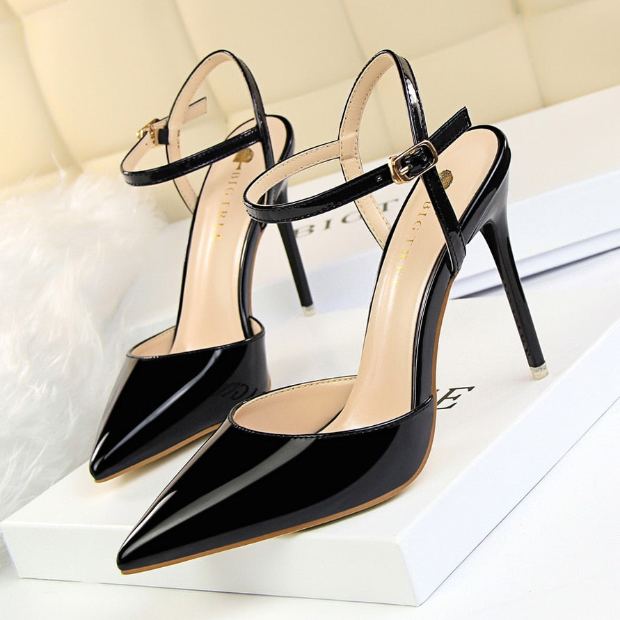 Funki Findz | Shoes | Women's Shiny Patent High Heel Slingback