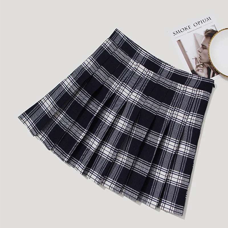 Funki Findz | Skirts | Women's Short Pleated Plaid Skirts | A-line