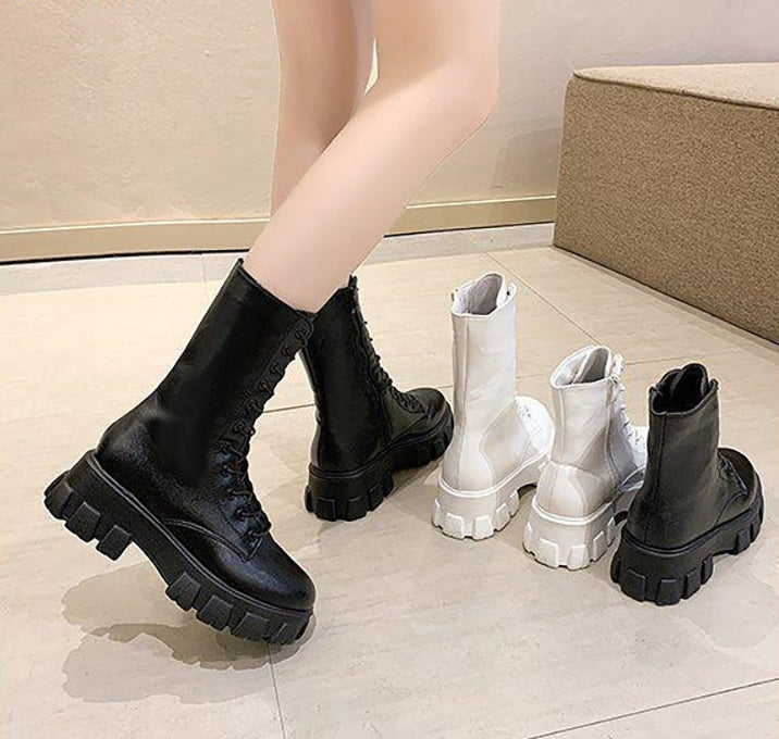 Funki Findz | Boots | Women's Lace-up Chunky Combat Boots