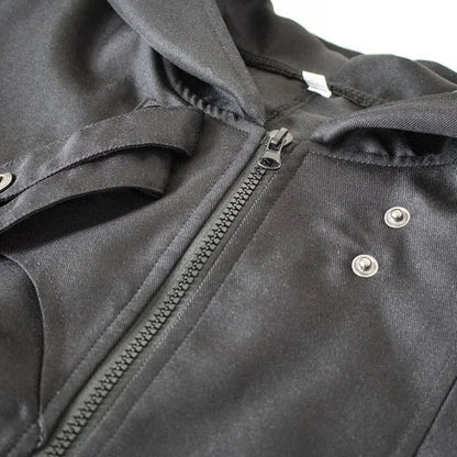 Funki Findz | Jackets | Men's Dark Gothic Long Hooded Jacket