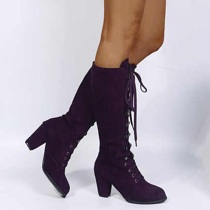 Funki Findz | Boots | Women's Suede Lace Up Steampunk Boots