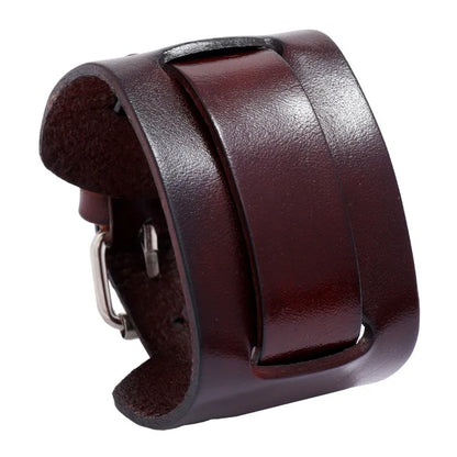 Funki Findz | Bracelets | Men's Wide Leather Punk Wristbands