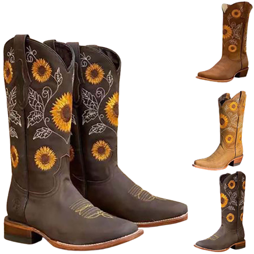 Funki Findz | Boots | Women's Embroidered Flower Cowboy Boot