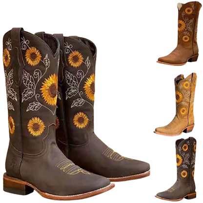 Funki Findz | Boots | Women's Embroidered Flower Cowboy Boot