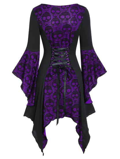 Funki Findz | Shirts | Women's Steampunk Skull Design Tunic Top