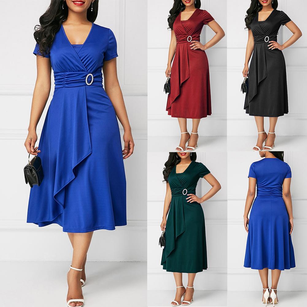 Funki Findz | Dresses | Women's High Waist Wrap Evening Dress
