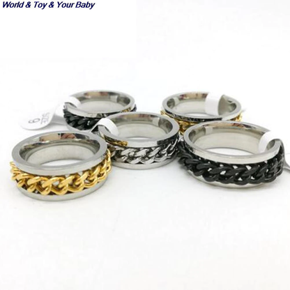 Funki Findz | Rings | Men's Moveable Ring | Stainless Steel Ring