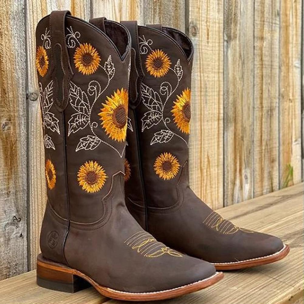 Funki Findz | Boots | Women's Embroidered Flower Cowboy Boot