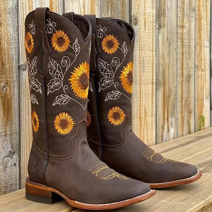 Funki Findz | Boots | Women's Embroidered Flower Cowboy Boot