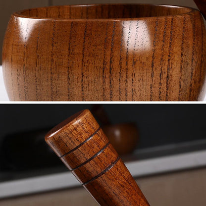 Funki Findz | Mortar and Pestles | Wood Garlic Spice Crusher