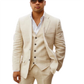 Funki Findz | Suits | Men's 3 Pcs Linen Summer Wedding Suits