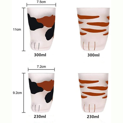 Funki Findz | Glasses | Cat Paw Frosted Glass Cup Sets
