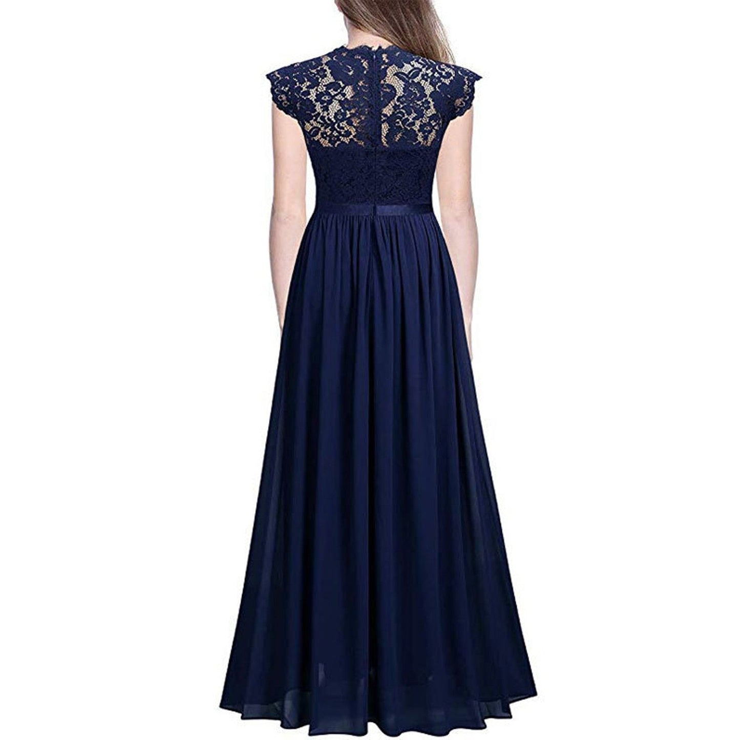 Funki Findz | Dresses | Women's Long Floral Lace Evening Dress