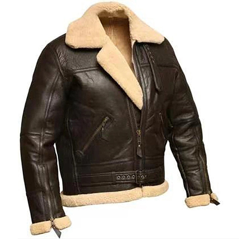 Funki Findz | Jackets | Men's Warm Faux Fur and Leather Jacket