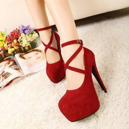 Funki Findz | Shoes | Women's Criss Cross Ankle Strap Platforms
