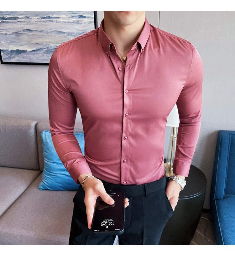 Funki Findz | Shirts | Men's Slim Fit British Style Dress Shirt 7XL