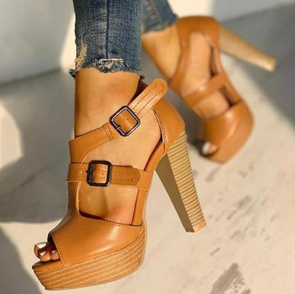 Funki Findz | Shoes | Women's Strappy High Peep Toe Sandals