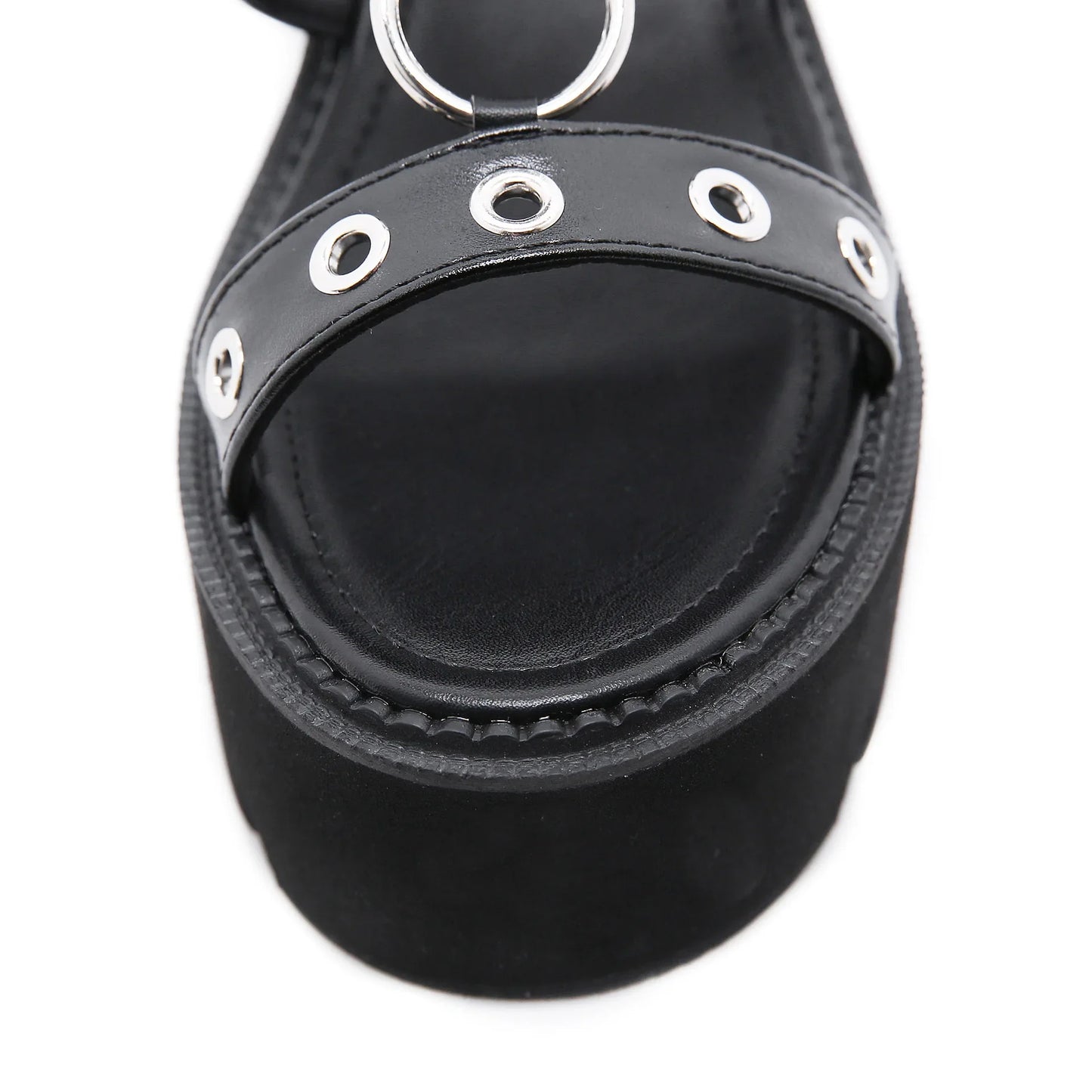 Funki Findz | Shoes | Women's Gothic Rivet Ring Platform Sandal