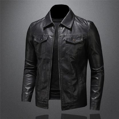 Funki Findz | Jackets | Men's Slim Fit Faux Leather Jacket
