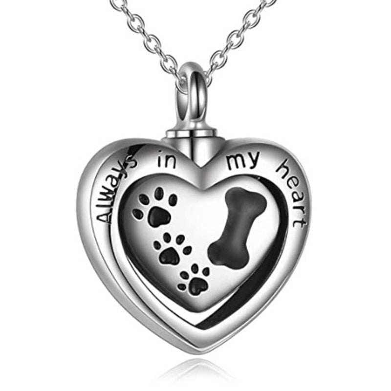 Funki Findz | Cremation Urn Necklaces | Heart Paw Pendant