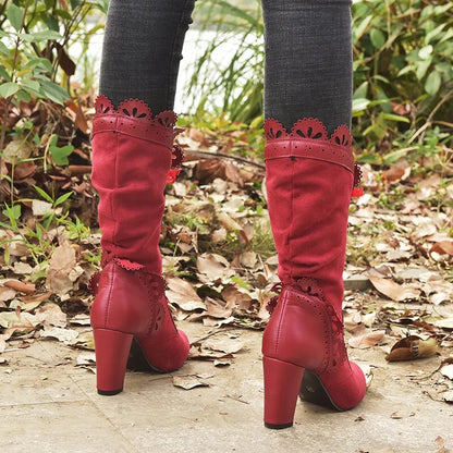 Funki Findz | Boots | Women's Steampunk Lace Top Granny Boot
