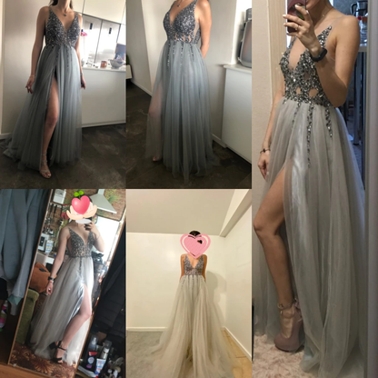 Funki Findz | Dresses | Women's Long Chiffon Tulle Prom Dress