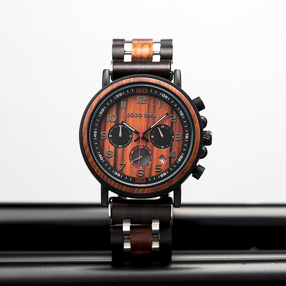 Funki Findz | Watches | Men's Wooden Quartz Wrist Stop Watch