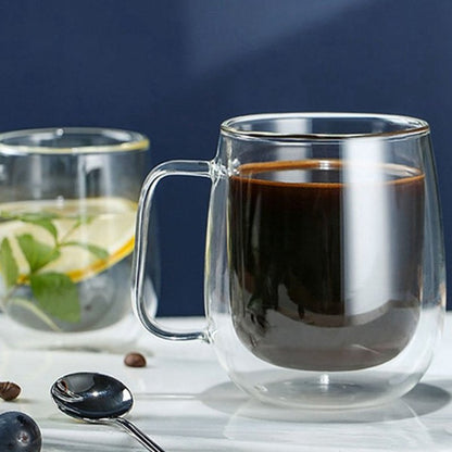 Funki Findz | Mugs | Double Wall Glass Mug | Coffee Cup
