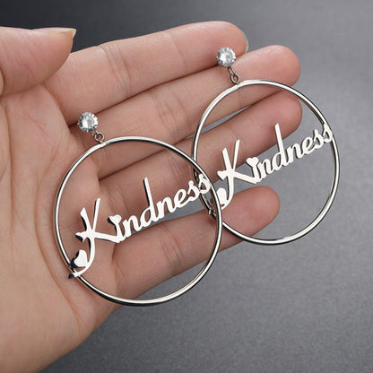 Funki Findz | Earrings | Custom Name Phrase Initial Drop Earring