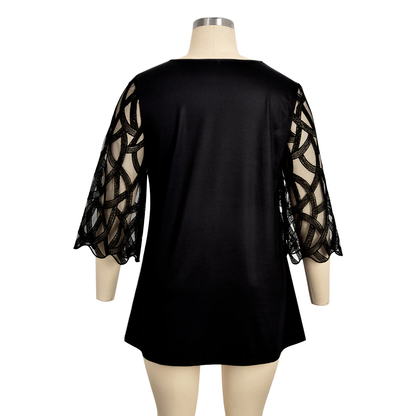 Funki Findz | Shirts | Women's Plus Splice Flower Print Blouse