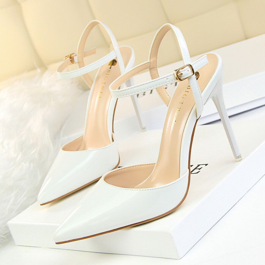 Funki Findz | Shoes | Women's Shiny Patent High Heel Slingback