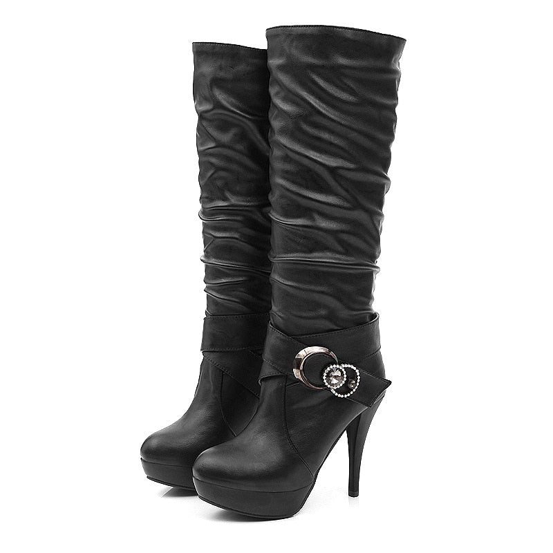 Funki Findz | Boots | Women's Knee High Platform Stiletto Boots
